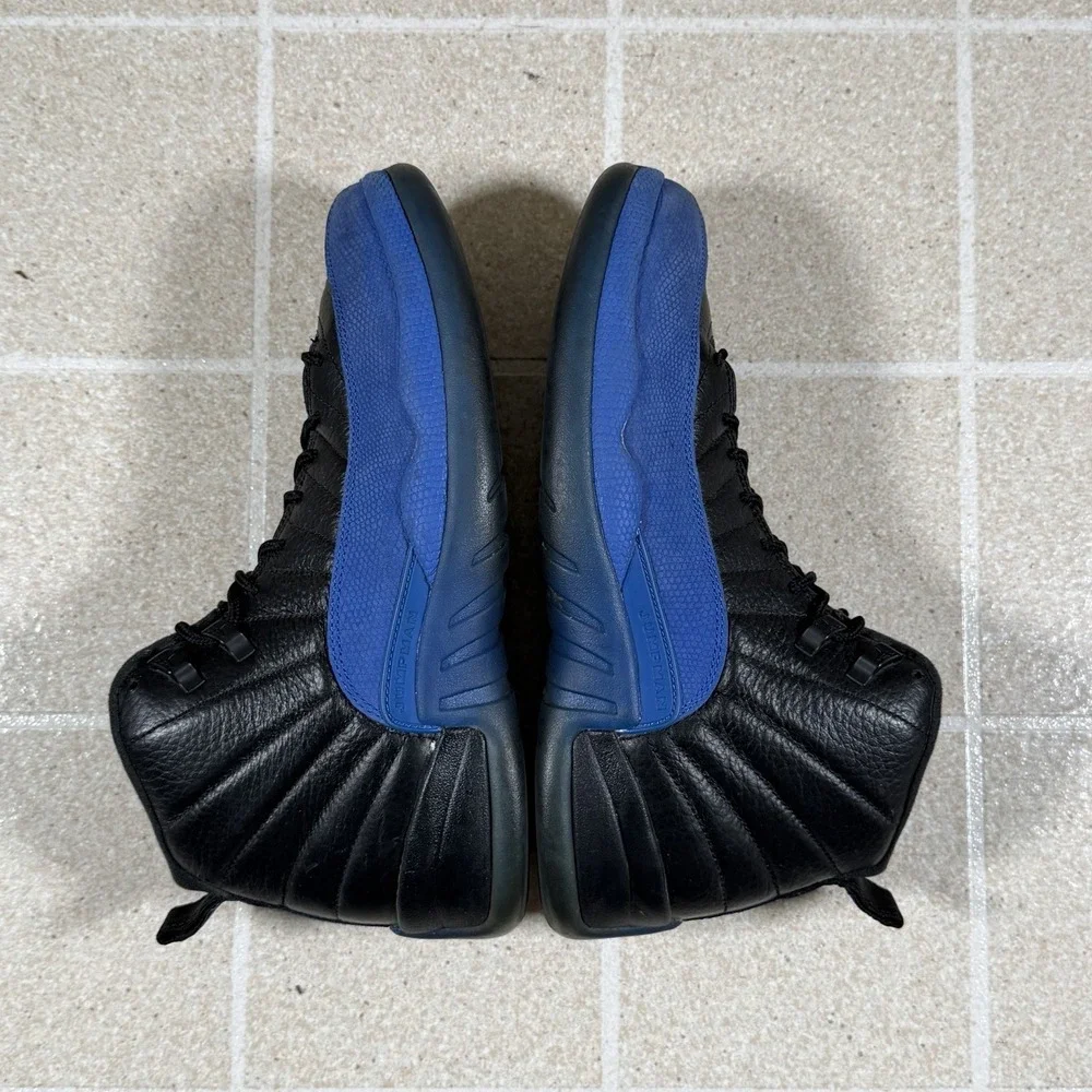 Air Jordan 12 Retro Black Game Royal Blue Mens Basketball Shoes 130690-014 Sz 10